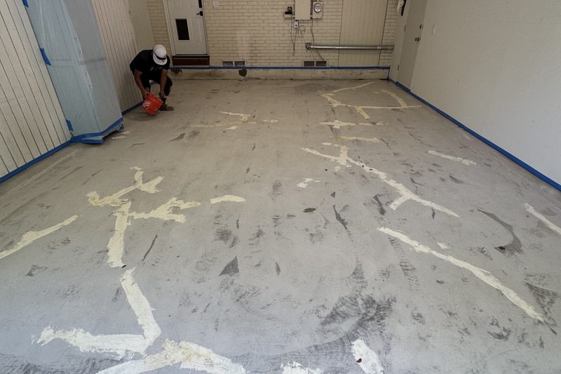 Surface prep - crack repair before coating